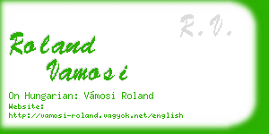 roland vamosi business card